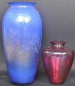 PAIR OF ROYAL BRIERLEY IRIDESCENT STUDIO RANGE VASES