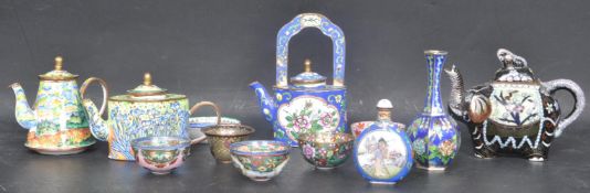 COLLECTION OF VINTAGE 20TH CENTURY CLOISONNE AND OTHER ITEMS.
