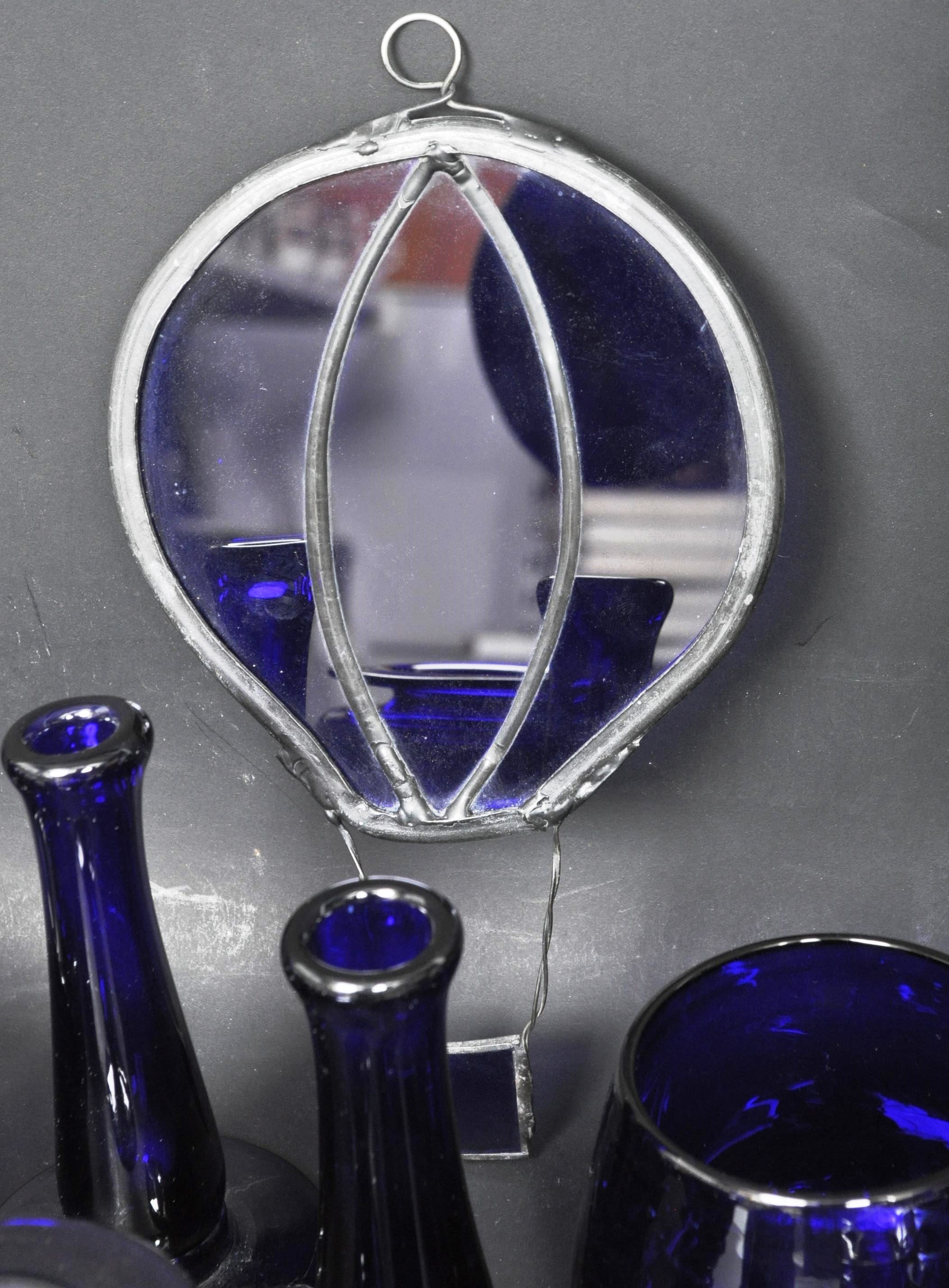 LARGE ASSORTMENT OF BRISTOL BLUE COBALT GLASS ITEMS - Image 7 of 7