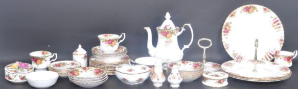 VINTAGE 20TH CENTURY ROYAL ALBERT OLD COUNTRY ROSES CHINA TEA SET