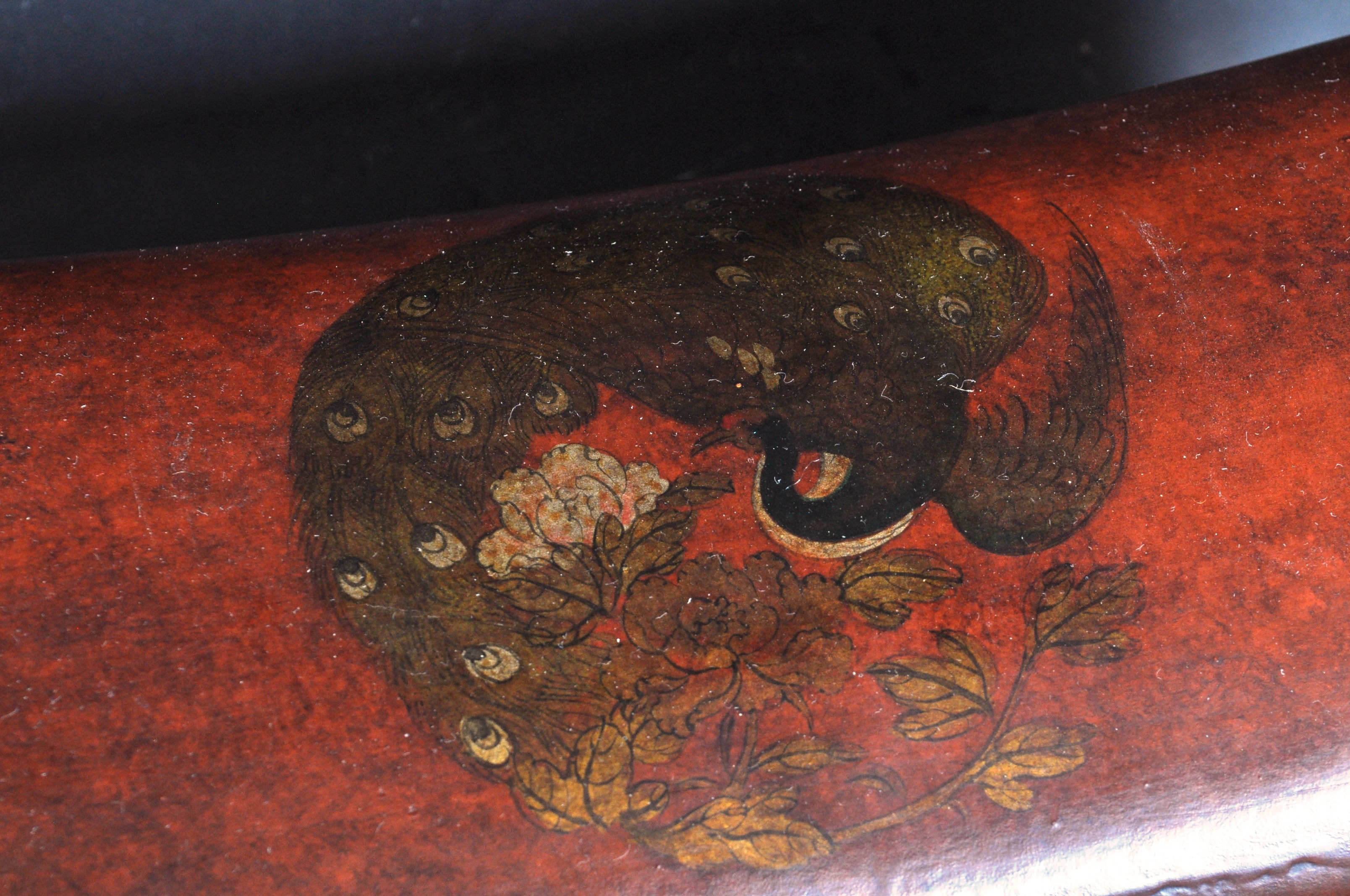 CHINESE LEATHER CASKET BOX - Image 3 of 5