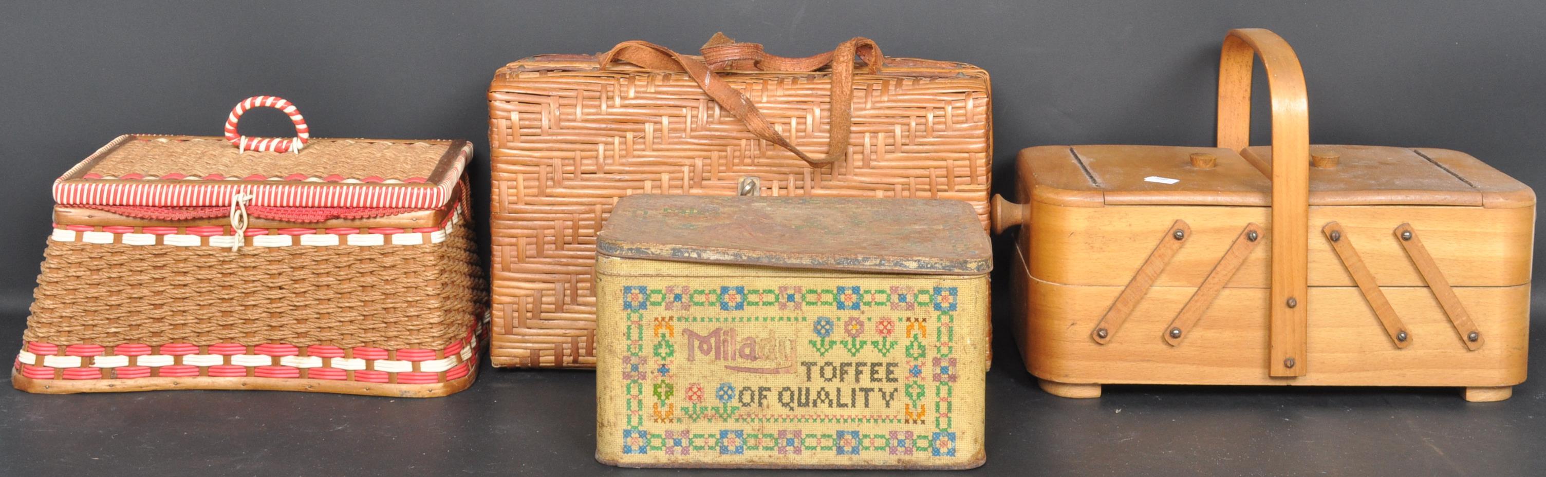 COLLECTION OF RETRO SEWING BOXES