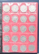 COLLECTION OF 46 COLLECTABLE UK CURRENCY 50P PIECES