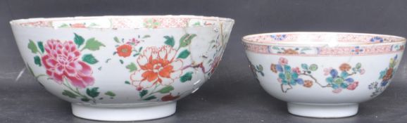 PAIR OF 18TH CENTURY CHINESE CANTON BOWLS