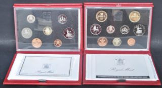 TWO ROYAL MINT DELUXE COIN SETS COMPRISING YEARS 1992 & 1993