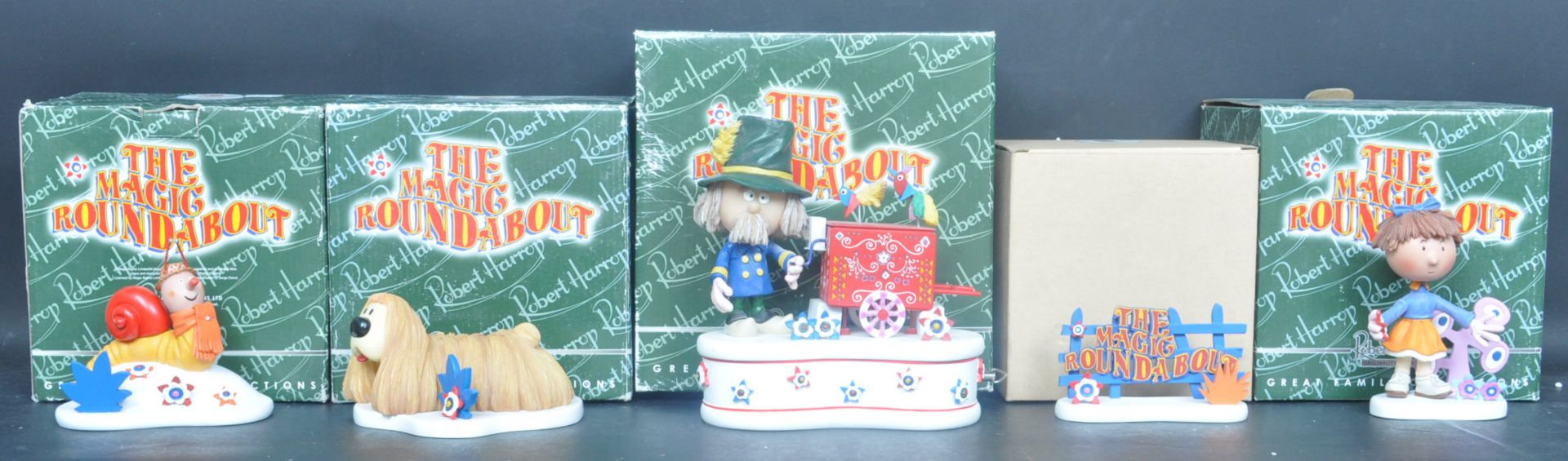 ROBERT HARROP - MAGIC ROUNDABOUT - COLLECTION OF FIVE FIGURINES