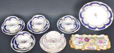 1920S BISTO TEA SERVICE, GROVESNOR TRIO AND HAND PAINTED STAND