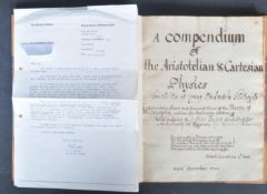 EARLY 18TH CENTURY HAND WRITTEN COMPENDIUM OF ARISTOTLIAN & CARTESIAN PHYSICS