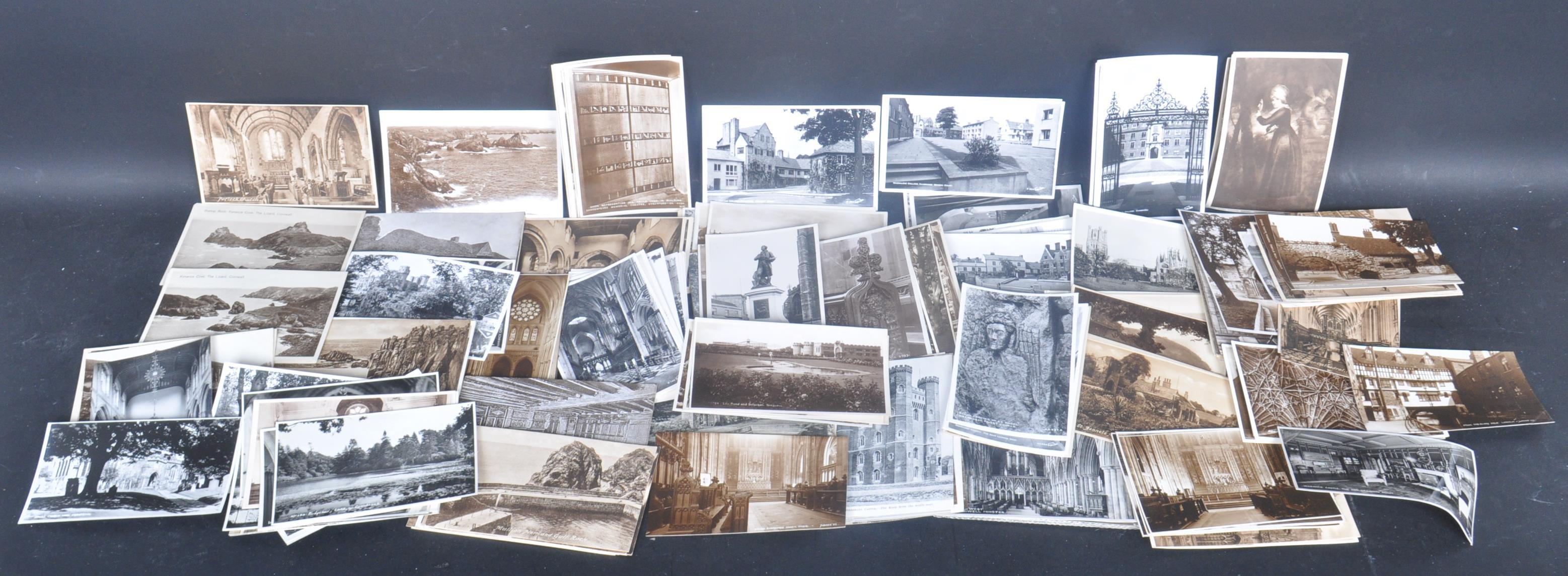 COLLECTION OF VINTAGE 20TH CENTURY BLACK AND WHITE PICTURE POSTCARDS