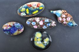 WELSH HAND ENAMELLED TRINKET TRAYS