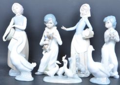 COLLECTION OF SPANISH PORCELAIN FIGURES TO INCLUDE NAO