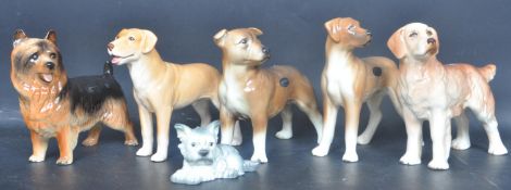 COLLECTION OF VINTAGE 20TH CENTURY CERAMIC DOG ORNAMENTS