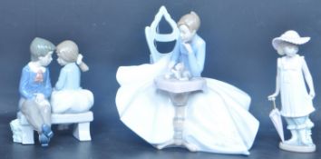 THREE NAO SPANISH PORCELAIN FIGURES