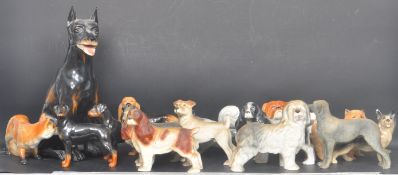 LARGE COLLECTION OF CERAMIC DOG FIGURINES