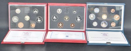COLLECTION OF THREE UNITED KINGDOM PROOF COIN COLLECTION SETS