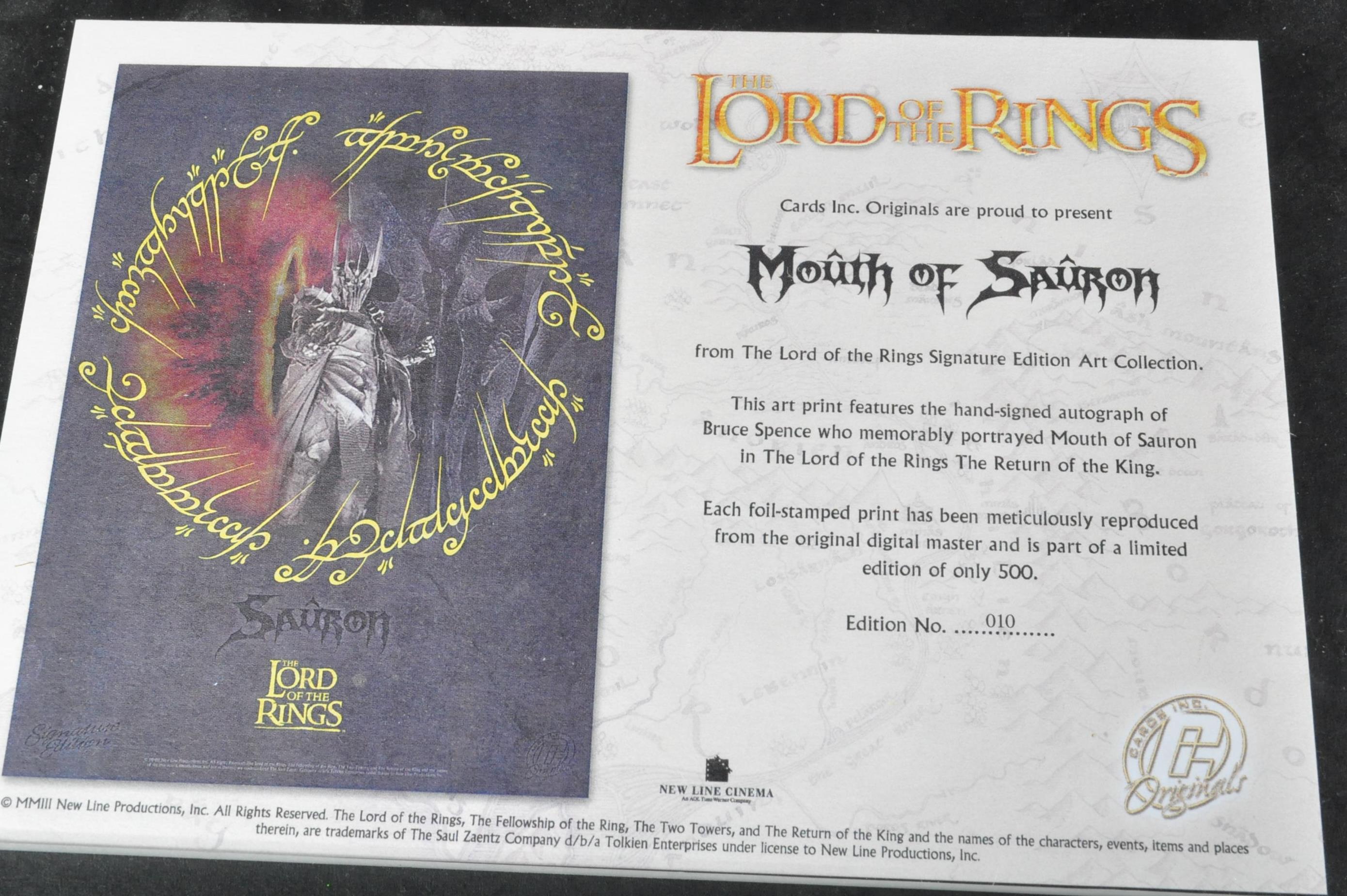 LORD OF THE RINGS - BRUCE SPENCE SIGNED LITHOGRAPHIC ART PRINT - Image 3 of 5