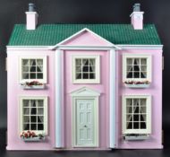 CHARMING VINTAGE HAND BUILT WOODEN DOLLS HOUSE