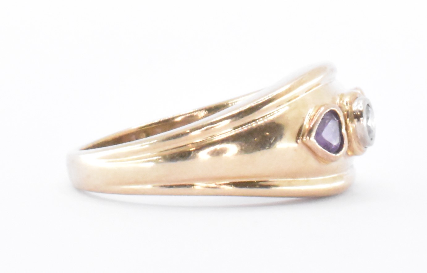 HALLMARKED 9CT GOLD AMETHYST RING - Image 4 of 7