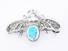 SILVER & MARCASITE BUG BROOCH