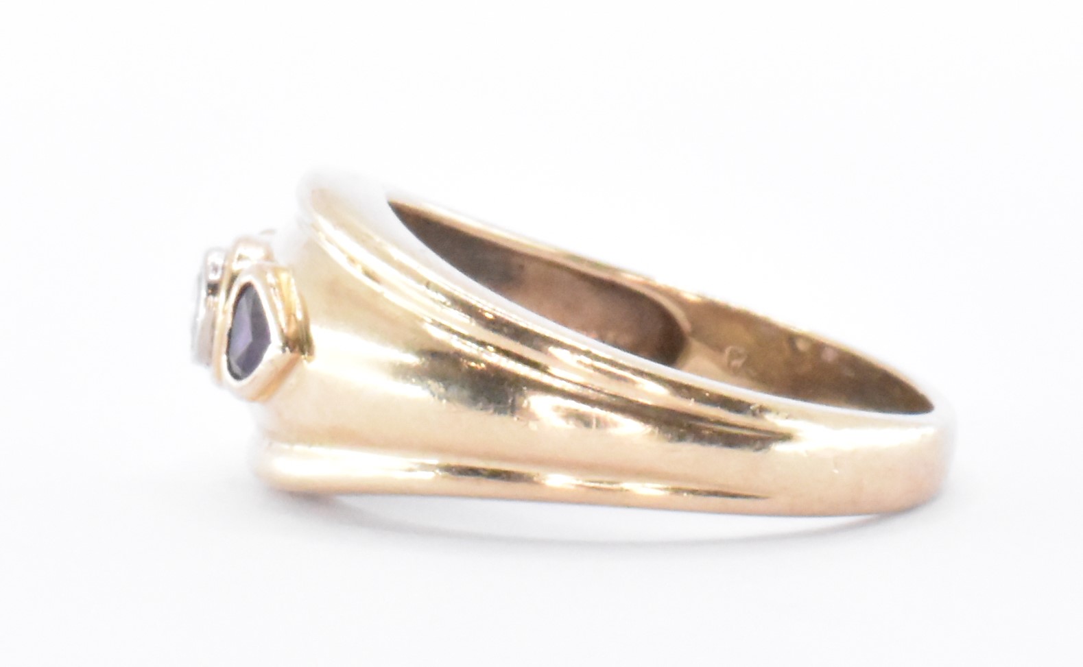 HALLMARKED 9CT GOLD AMETHYST RING - Image 2 of 7