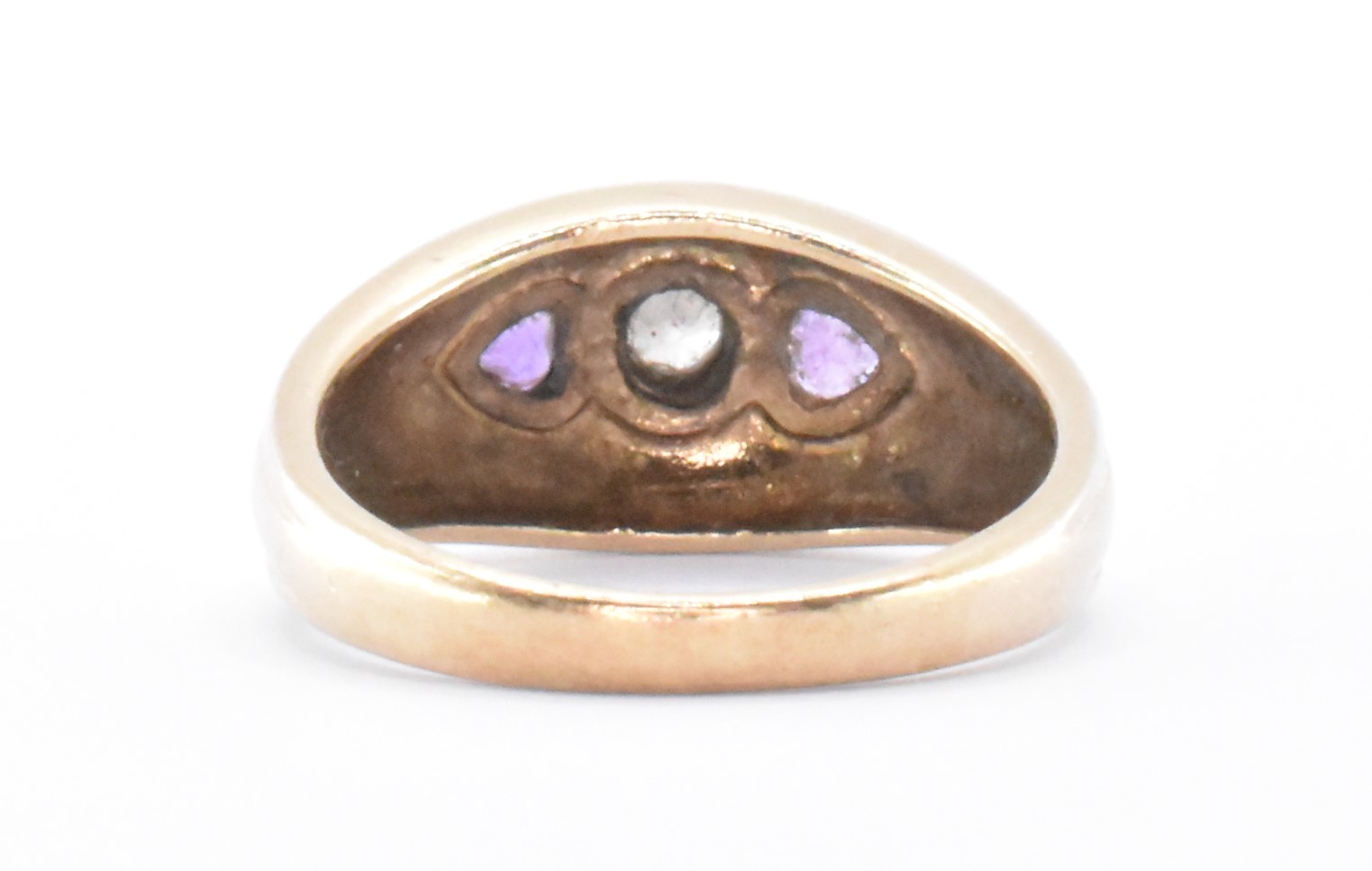 HALLMARKED 9CT GOLD AMETHYST RING - Image 3 of 7