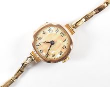 EARLY 20TH CENTURY 9CT GOLD WRIST WATCH