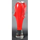 RETO MID 20TH CENTURY RUBY RED STUDIO ART GLASS VASE