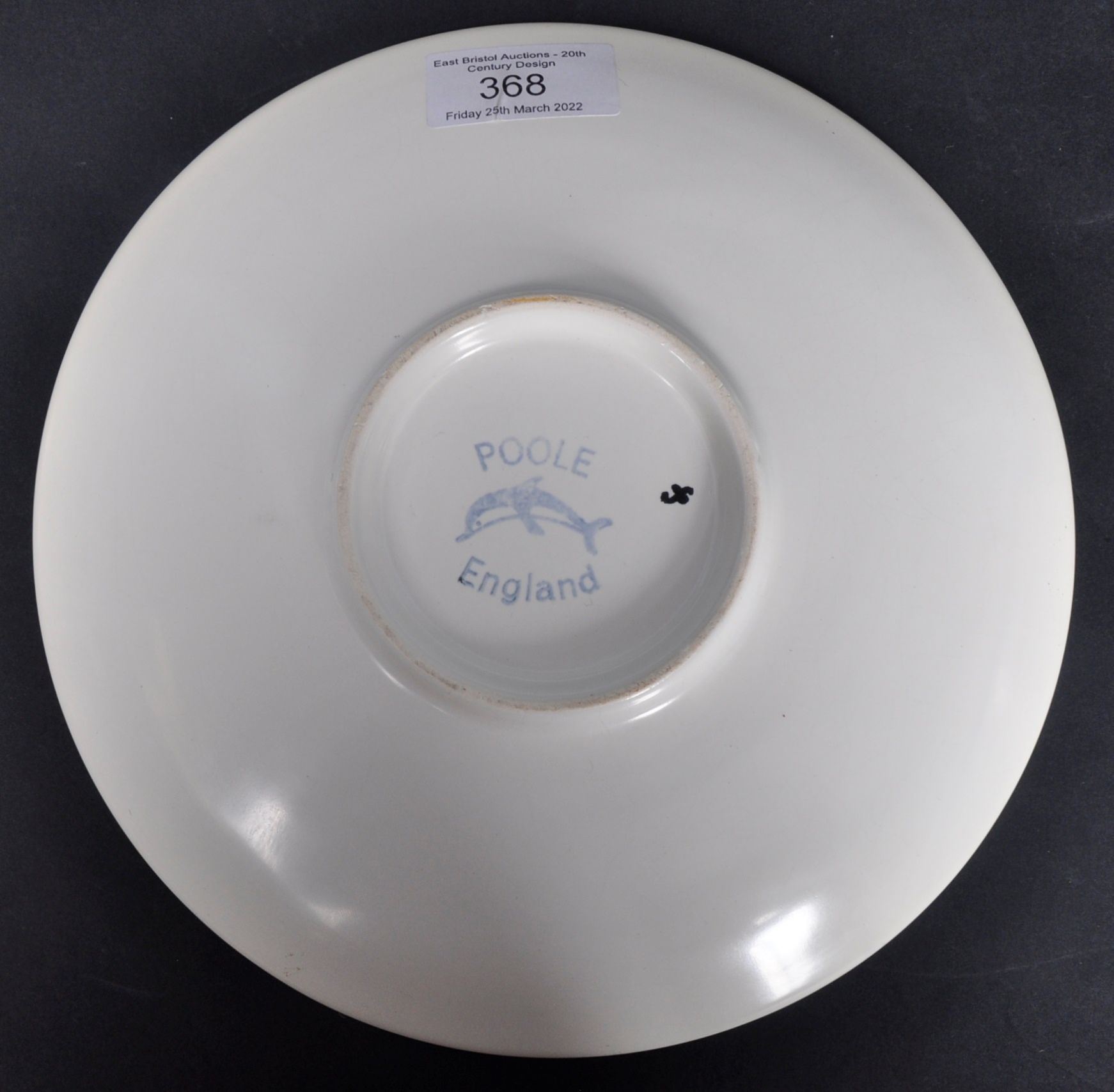 POOLE POTTERY - DELPHIS RANGE - MID CENTURY ABSTRACT PLATE - Image 4 of 4