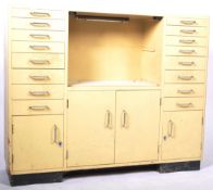 MID 20TH CENTURY DENTIST CABINET / CHEST WITH GLASS INSERTS