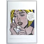 AFTER ROY LICHTENSTEIN - 'OH, JEFF.. I LOVE YOU, TOO... BUT..' PRINT