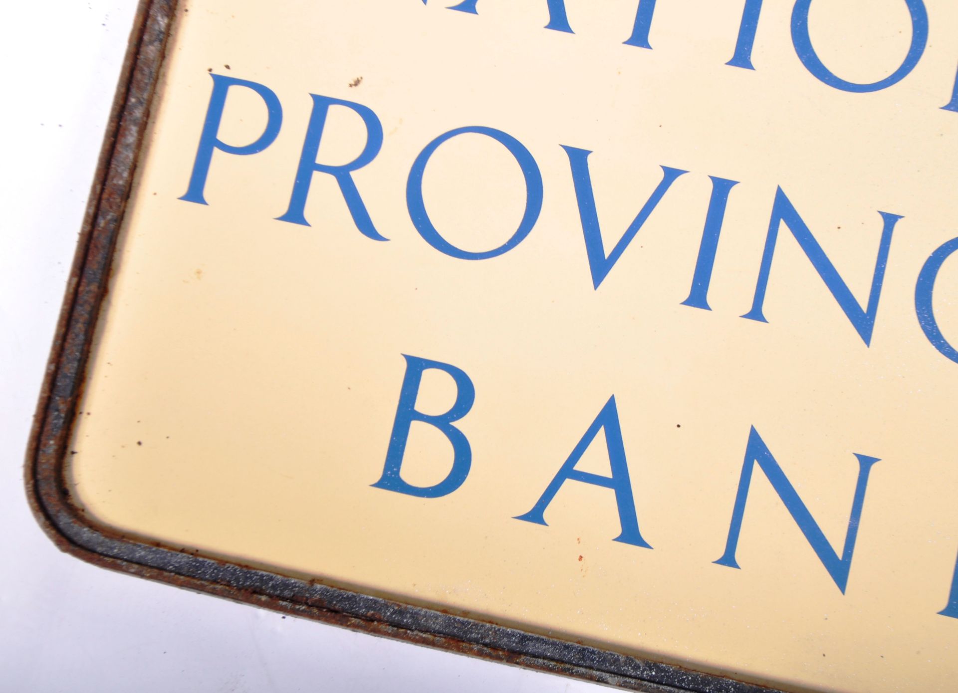 NATIONAL PROVINCIAL BANK - VINTAGE DOUBLE SIDED ENAMEL SIGN - Image 4 of 8