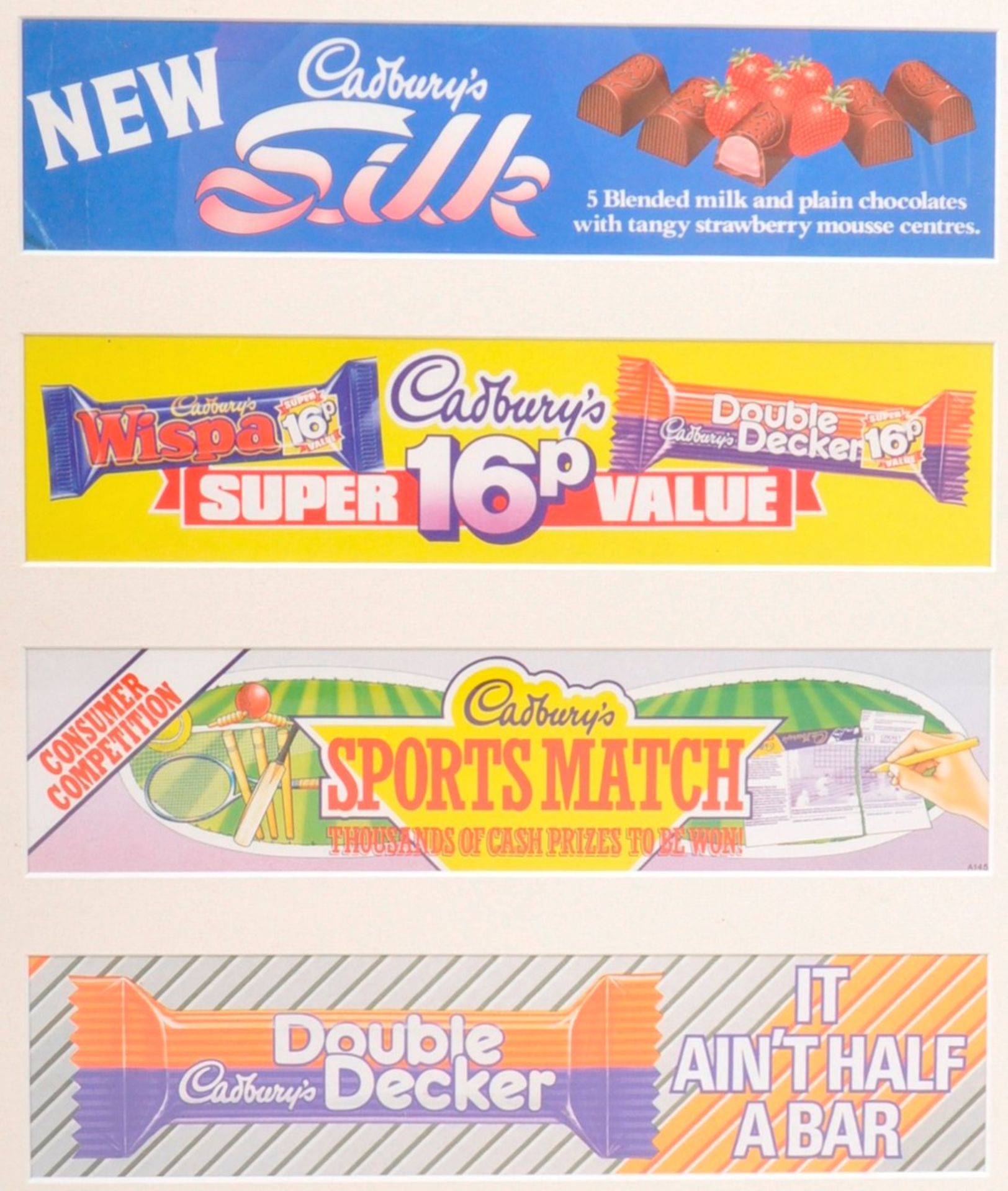 CADBURY'S SELECTION OF FOUR FRAMED ADVERTISING STRIPS - Image 2 of 6