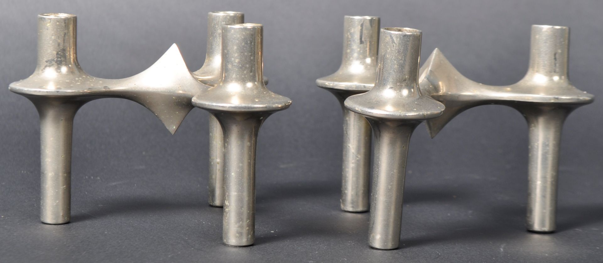 FRITZ NAGEL FOR QUIST (MANNER OF) - PAIR OF CANDLESTICKS