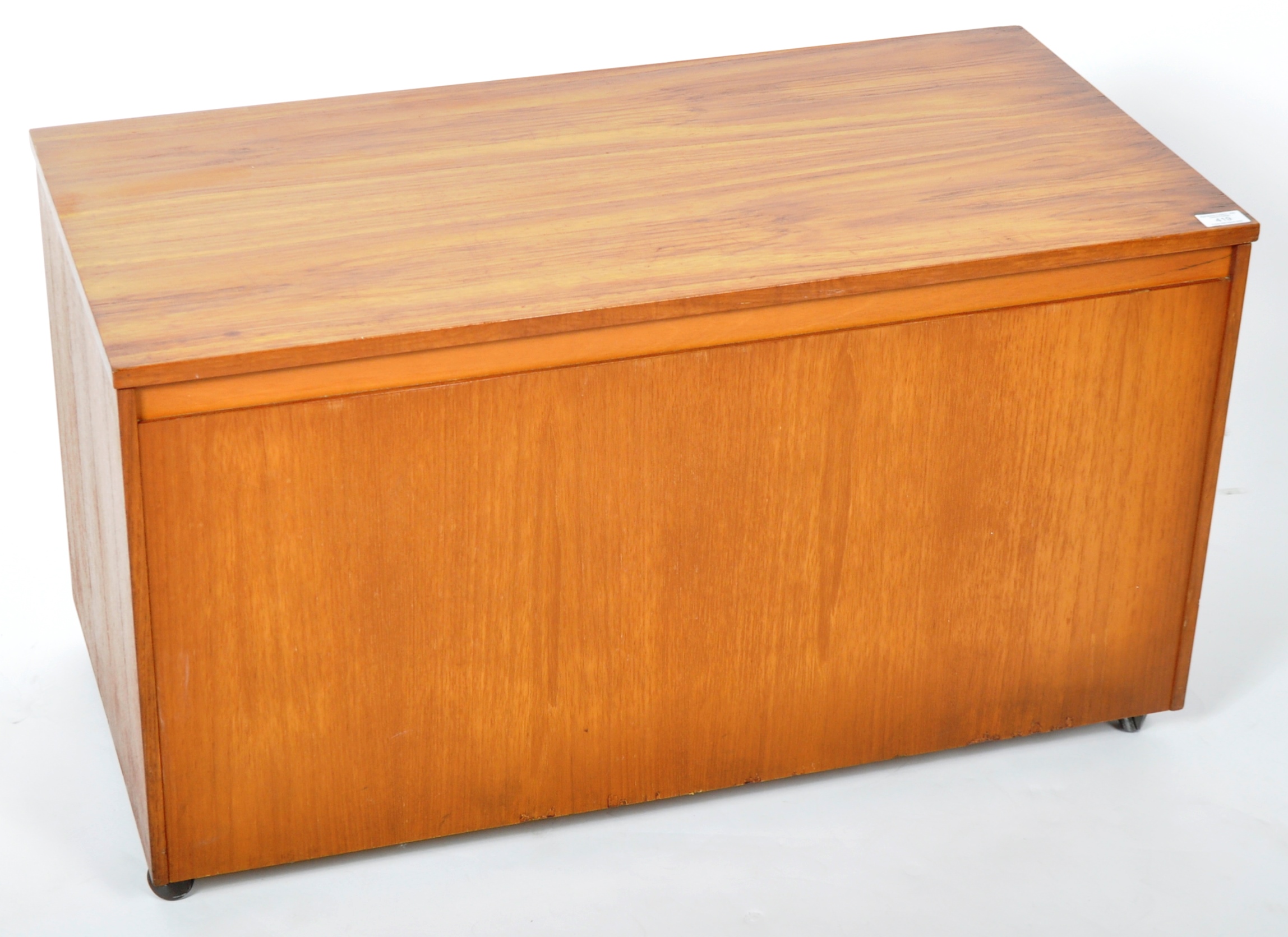 RETRO 20TH CENTURY TEAK OTTOMAN / BLANKET BOX - Image 2 of 6