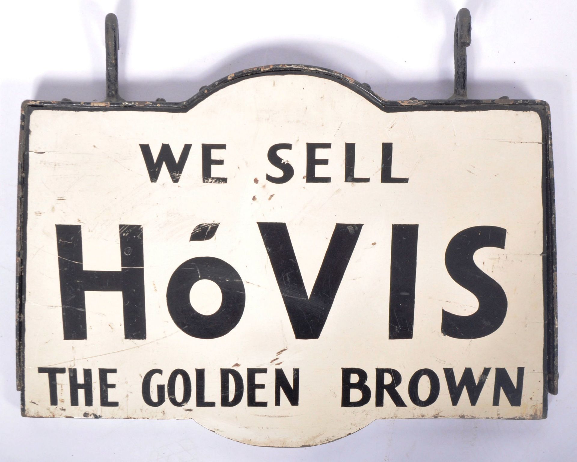 HOVIS - EARLY 20TH DOUBLE SIDED WOODEN SHOP DISPLAY SIGN