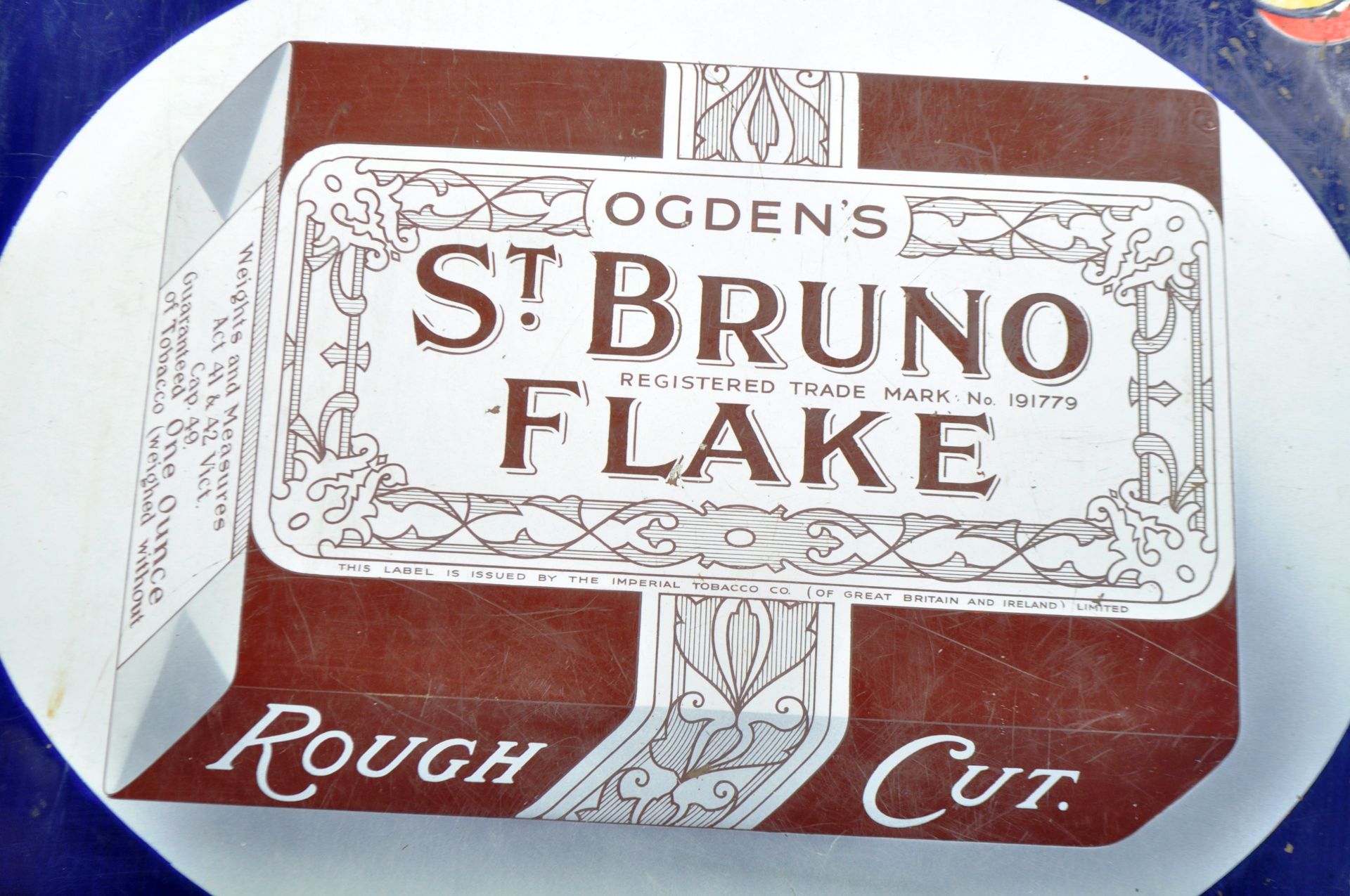 ST BRUNO FLAKE - OGDEN'S - EARLY 20TH ENAMEL ADVERTISING SIGN - Image 6 of 7