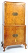 ART DECO QUEEN ANNE REVIVAL WALNUT COCKTAIL CABINET