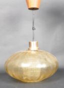 VINTAGE LIGHTING - GERMAN MID CENTURY GLASS CEILING LIGHT