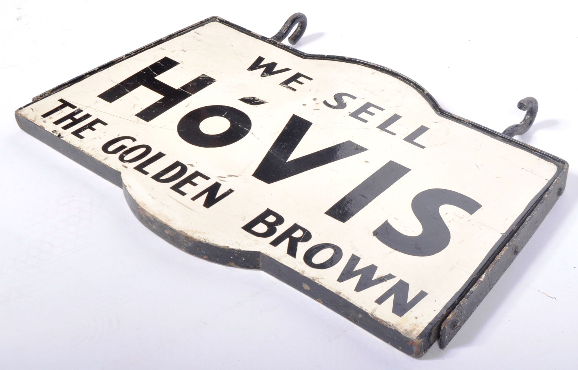 HOVIS - EARLY 20TH DOUBLE SIDED WOODEN SHOP DISPLAY SIGN - Image 2 of 5