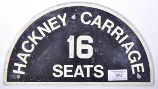 HACKNEY CARRIAGE - VINTAGE ALUMINUM SIGN