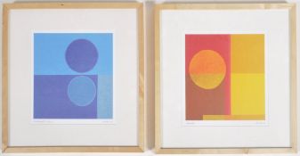 AMAINA - MIDNIGHT MOON & SUNSET - TWO FRAMED PRINTS