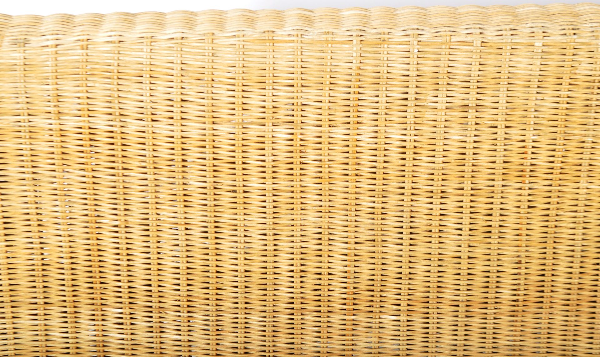 RETRO WICKER / CANE AND BAMBOO BENCH / LOUNGE SOFA CHAIR - Image 3 of 7