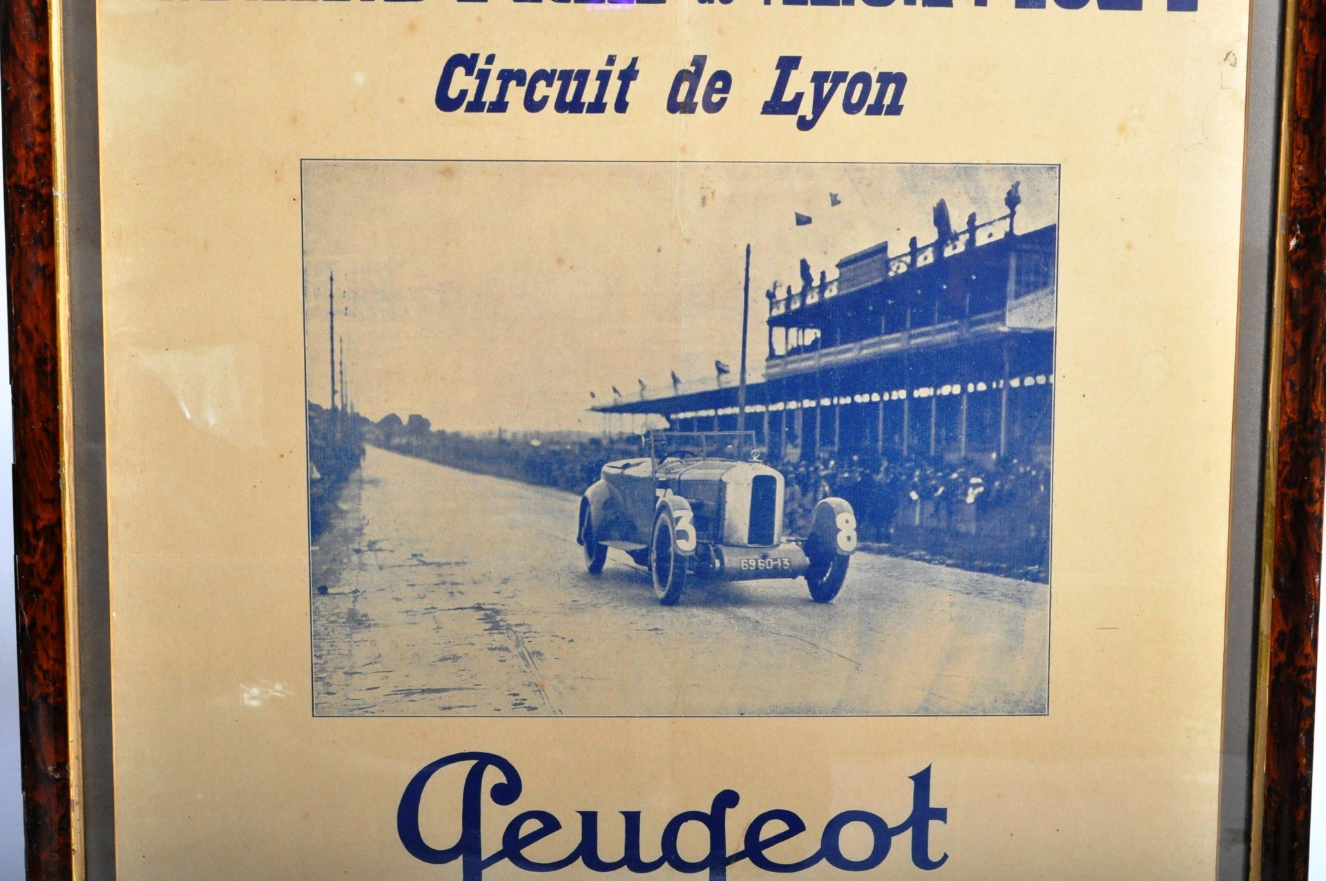 LYON GRAND PRIX 1924 - FRENCH ADVERTISING CAR RACING POSTER - Image 3 of 5