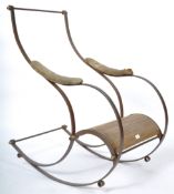 R, W WINFIELD & CO, BIRMINGHAM - VICTORIAN WROUGHT IRON ROCKING CHAIR