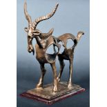 CONTEMPORARY BRONZE WORKED SCULPTURE OF AN ANTELOPE