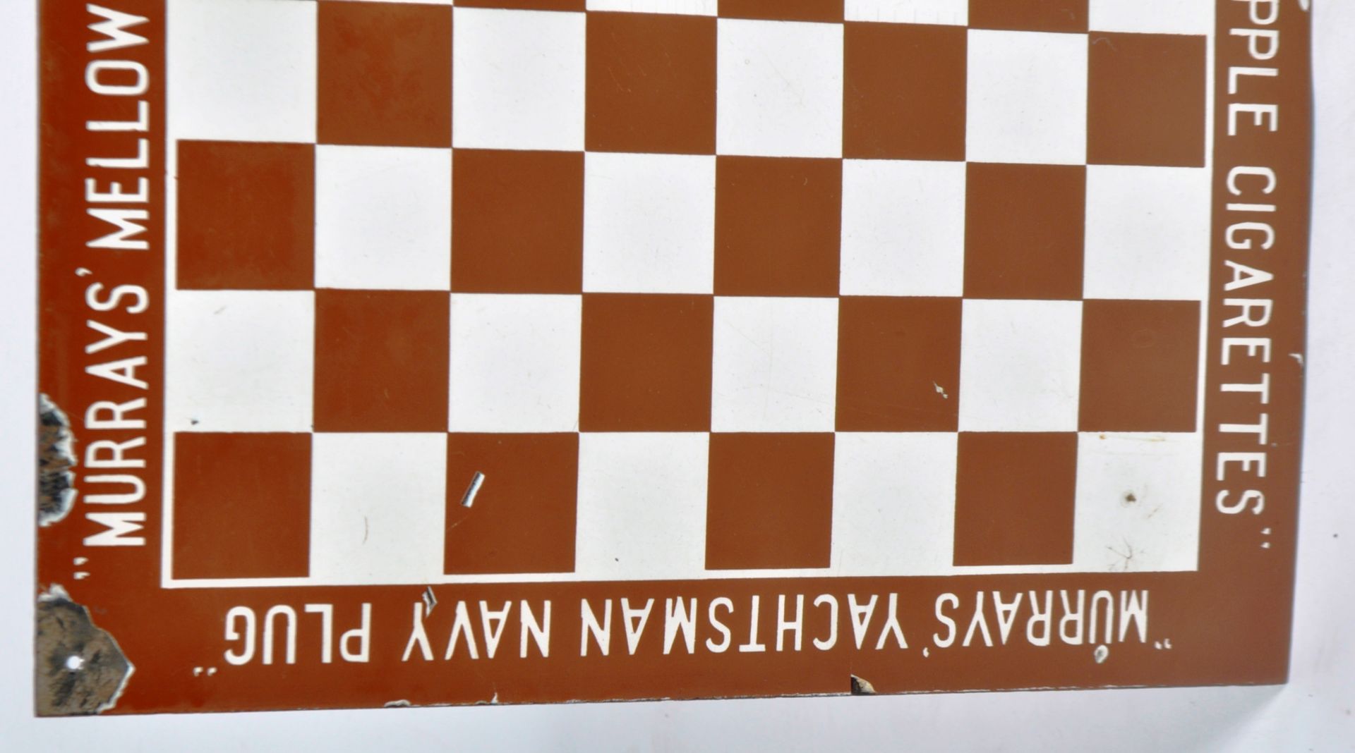 MYRRAY, SONS AND COMPANY - CHESS BOARD ENAMEL ADVERTISING SIGN - Image 4 of 6
