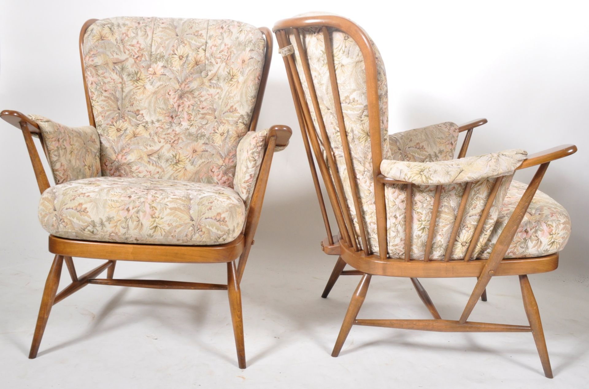 ERCOL - PAIR OF WINGBACK ARMCHAIRS - Image 5 of 9