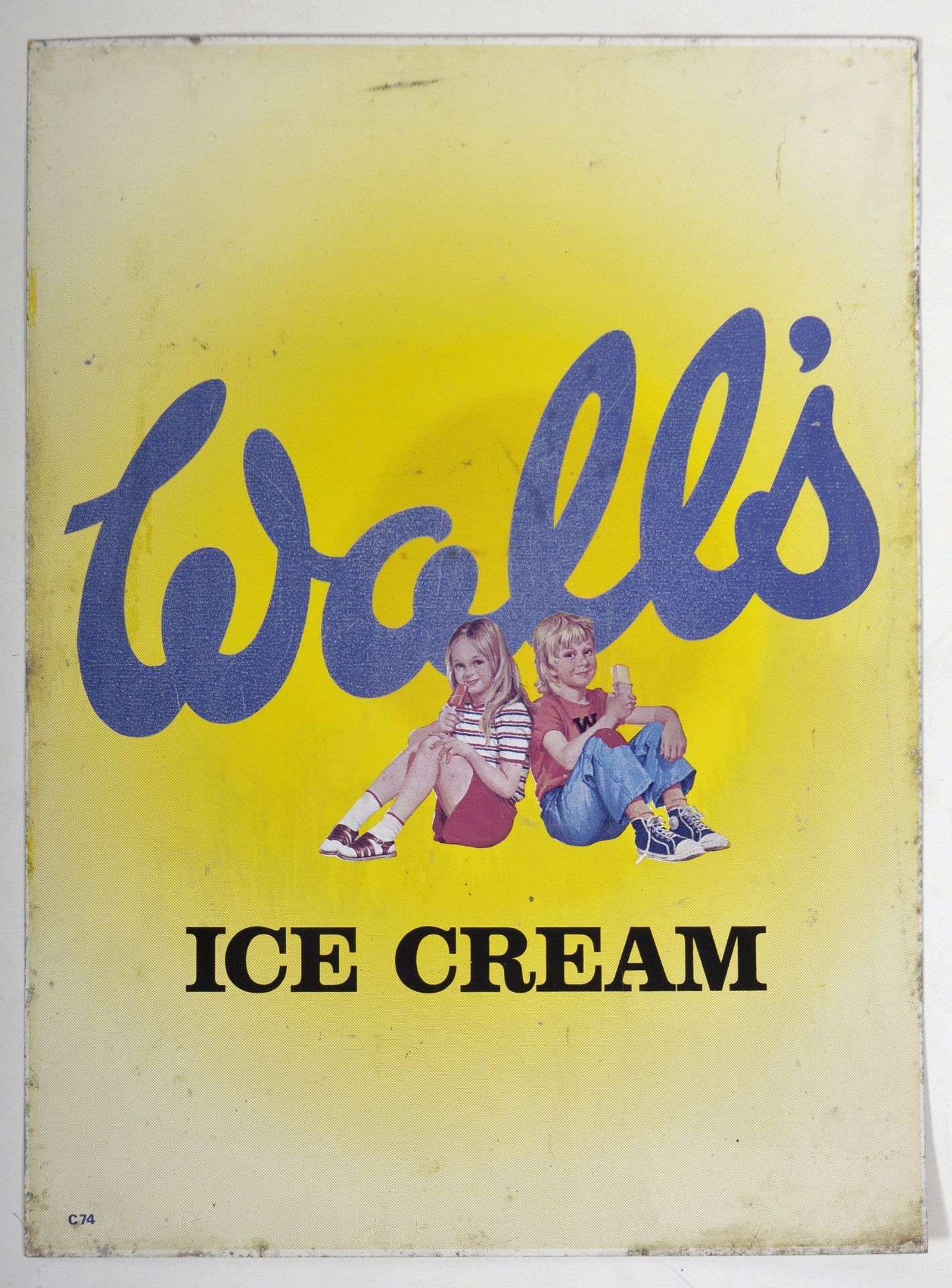 WALLS' ICE CREAM - MID CENTURY TIN ADVERTISING SIGN