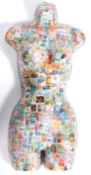 CONTEMPORARY DECOUPAGE SHOP DISPLAY FEMALE MANNEQUIN