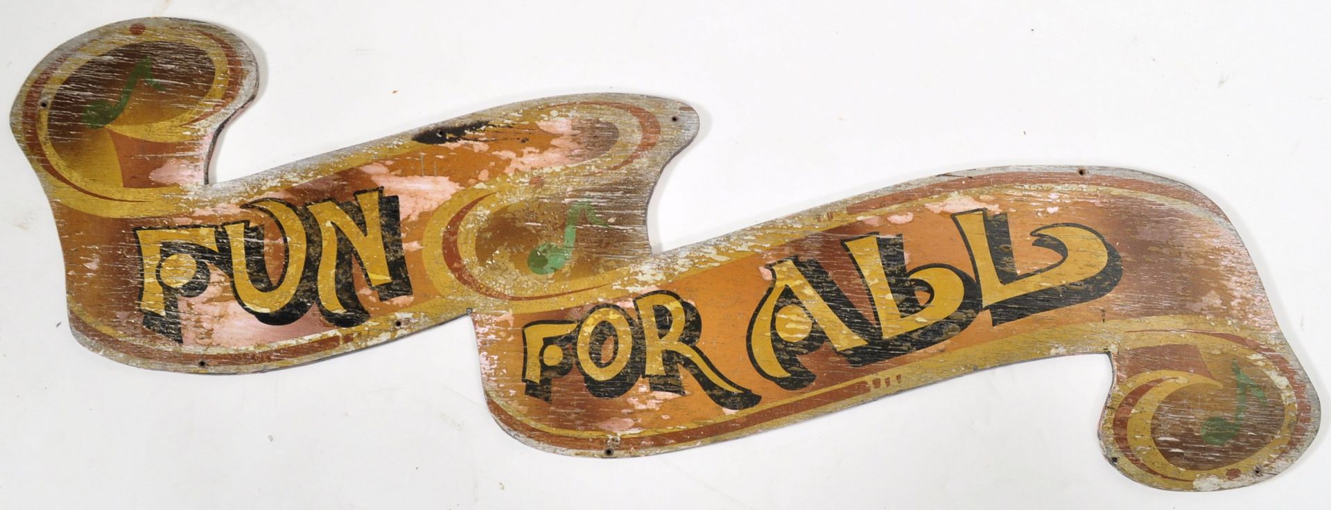 FUN FOR ALL - EARLY 20TH CENTURY FAIRGROUND PAINTED SIGN